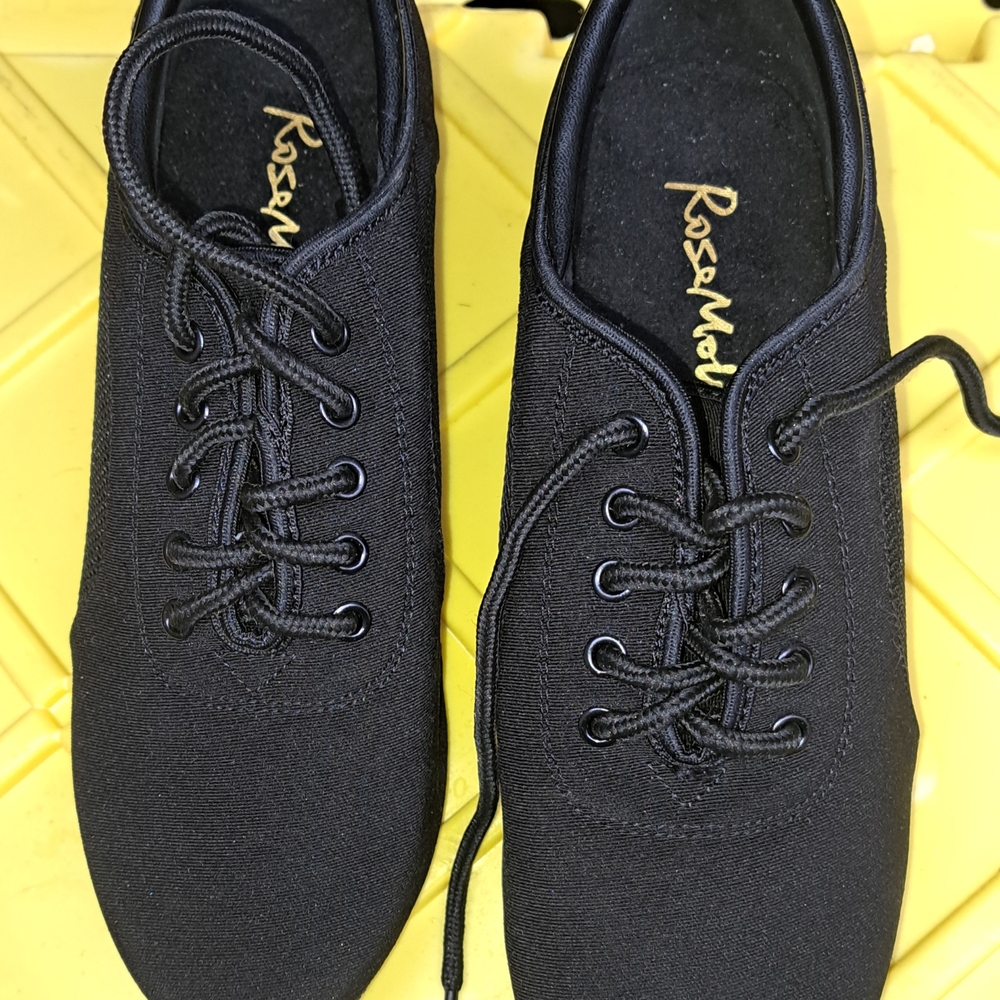 Black Lace-Up Sneakers by Rosewell